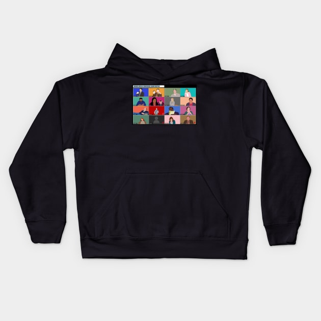 The Office Virtual Conference Room Meeting Kids Hoodie by doctorheadly